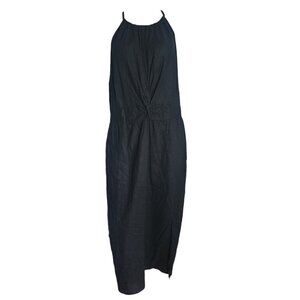 NWT AVA & VIV Solid All Black Sleeveless Twist Front Dress Womens Plus Size 2X